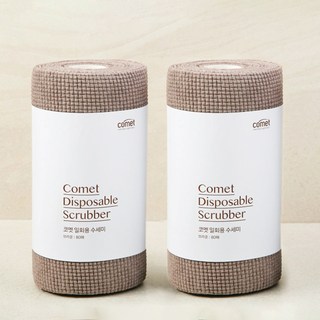 코멧 일회용 수세미, 브라운, 2개, 80개입