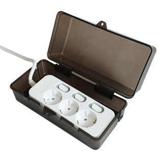 STARIUM 多用途戶外露營延長線防水保護蓋 黑色, 1個