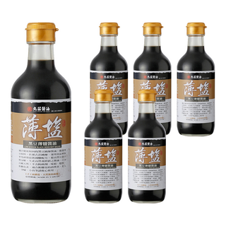 丸莊 黑豆薄鹽醬油 180日天然發酵 不添加防腐劑, 300ml, 6瓶