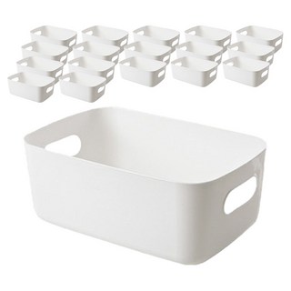 GOODLIVING 多功能儲藏室收納籃 M, 白色, 18個