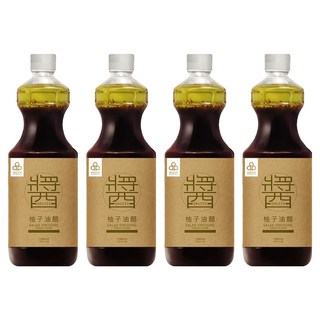 開元食品 柚子油醋醬 純釀造 無添加防腐劑, 1L, 4瓶