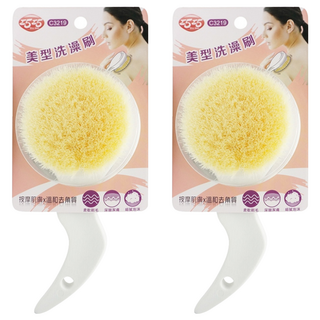 巧巧 美型洗澡刷 20 x 9 x 4cm, 白色, 2支, 1入