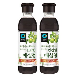 청정원 건강한 매실청, 650g, 2개