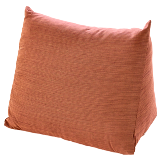 素面三角靠墊枕, 大型(64 x 32 x 50cm), 素面 焦糖橘, 1個