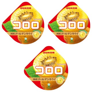 UHA 味覺糖 酷露露Q糖 奇異果味 黃金奇異果果泥添加奇亞籽, 40g, 3包