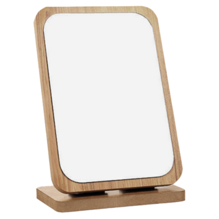 KOUJI叩吉好物 韓式可調節木質化妝鏡, 木頭色