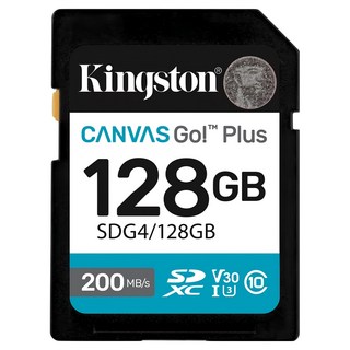 Kingston 金士頓 Canvas Go Plus SDXC記憶卡 SDG4/128GB, 128GB, 1個