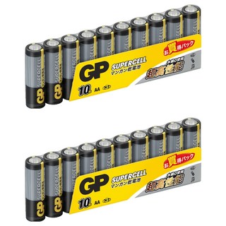 GP Batteries 超霸 3號超級碳鋅電池 1.5V, 10顆, 2組