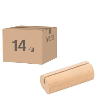 小麥購物 木質半圓名片夾 Y509 小 14g, 木色, 14個