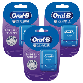 Oral-B 歐樂B Glide 3D 白色牙線, 35m, 1入, 3個