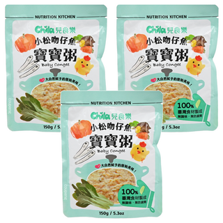 Chila 兒食樂 寶寶粥 小松吻仔魚, 150g, 台灣在地食材, 不添加人工香料、色素, 3包