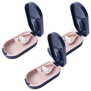 Green Living 便攜式切藥器 海軍藍, 3個