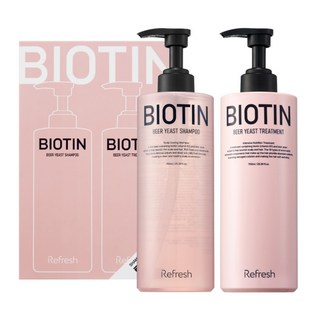 리엔케이 리프레쉬 비오틴 비어이스트 샴푸 + 트리트먼트 세트, 1세트