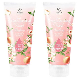 MY SCHEMING 我的心機 臉部去角質霜 嫩白蜜桃白茶, 120ml, 2件