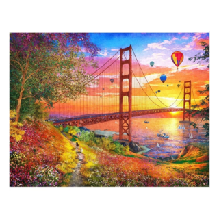 創彩 鑽石畫 ZSD3550, 夕陽大橋, 1個