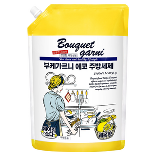 부케가르니 에코 주방세제 레몬향 리필, 2.1L, 1개