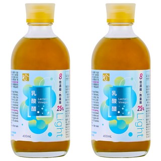 百家珍 Light果醋 乳酸醋, 400ml, 2瓶