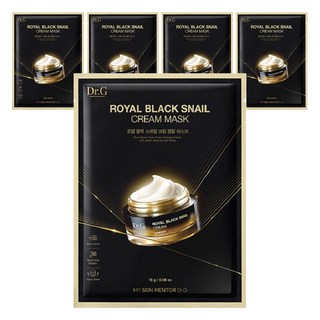 Dr.G 皇家黑蝸牛乳霜面膜, 1盒, 5片
