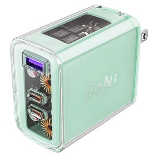 ACEFAST PD 65W 氮化鎵電源供應器 A47 Crystal, 山嵐綠, 1個