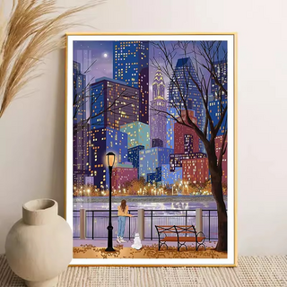 創彩 鑽石畫 5D 30*40cm, 城市, 1組