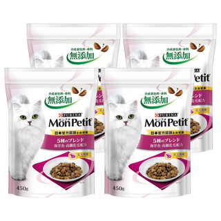 MonPetit 貓倍麗 成貓用 乾糧 高纖化毛 450g, 海洋魚, 4包