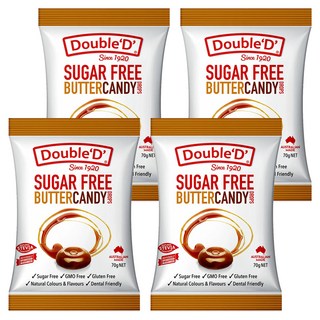 Double'D' 無糖糖果 焦糖奶油, 70g, 4袋