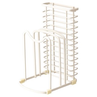 樂司廚品 小鐵刀具砧板鍋蓋收納架, 白色, 1個