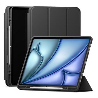 신지모루 신지폴리오 스마트커버 애플펜슬 수납 태블릿 케이스, 블랙, 1개