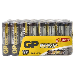 GP Batteries 超霸 超強碳鋅電池 AAA 4號, 16顆, 1組