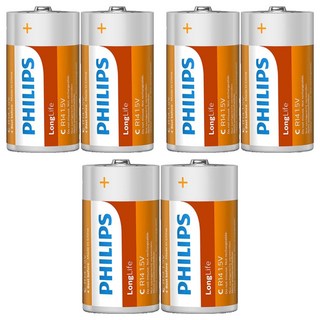 PHILIPS 飛利浦 2號C電池 A150 84g, 3組, 2顆