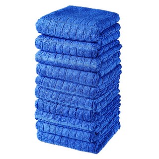 코멧 키친 다용도 극세사 행주 블루 대형, 10개