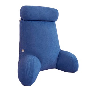 西格傢飾 慵懶燈心絨護腰背靠枕, 寶藍色