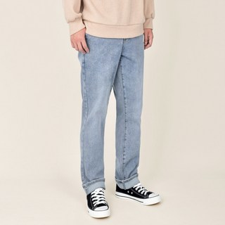 GUYSTORY 男款水洗直筒牛仔褲