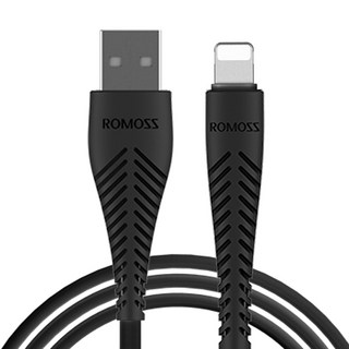 로모스 피쉬 스핀 A타입-라이트닝 8핀 아이폰 충전 케이블, 0.5m, 블랙, 1개