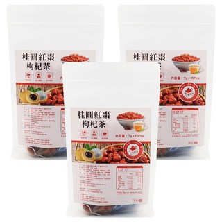 仁濟中藥 桂圓紅棗枸杞養生茶, 果肉飽滿，多種好料，獨立包裝，即沖即飲, 8g, 15包, 3袋