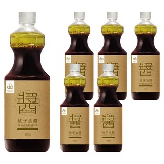開元食品 柚子油醋醬 純釀造 無添加防腐劑, 1L, 6瓶