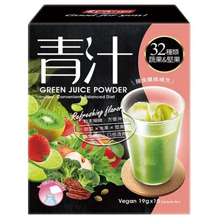 紅布朗 青汁，32種類蔬果＆堅果，高纖，19克x10包入, 190g, 1盒