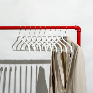 마와 논슬립 투피스 옷 치마걸이 실루엣 넥 41FRS, 화이트, 10개