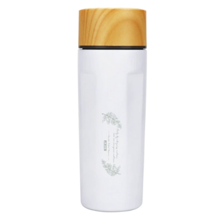 IKUK 艾可 台灣公司貨 陶瓷濾茶器瓷芯茗茶杯, 蕨葉白, 500ml, 1個