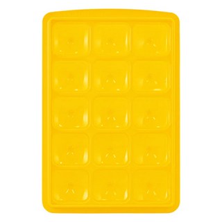 EDIMOTTO 副食品儲存分裝盒 15格, 黃色, 225ml, 1個