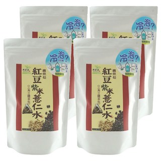 AWAStea 阿華師 紅豆紫米薏仁水 (三角立體茶包) 纖烘焙, 15g, 12包, 4袋
