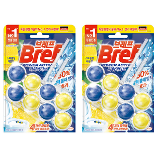 Bref 妙力 Power Active 懸掛式馬桶清潔球 強力清潔, 100g, 2組