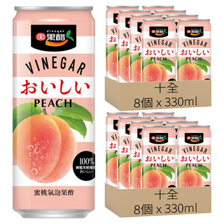 十全 氣泡果酢 蜜桃口味, 330ml, 16個