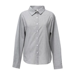 CARET 女款條紋襯衫, 均碼, 黑色條紋