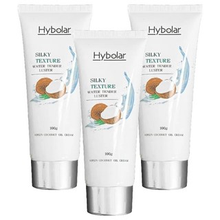 Hybolar 初榨椰油乳霜, 3條, 100g, 深層滋潤保濕, 絲滑不黏膩, 全家適用