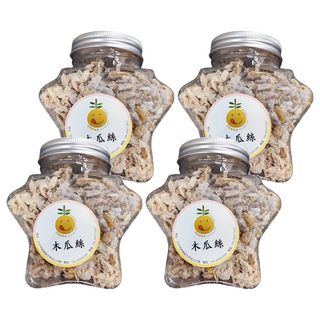 木瓜絲 4入 - 天然健康果乾零食 辦公室、野餐、露營, 150g