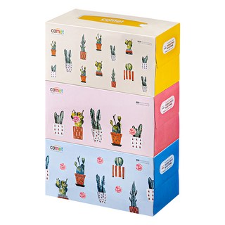 코멧 프리미엄 부드러운 천연펄프 미용티슈, 280매, 3개