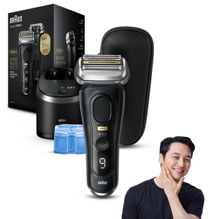 BRAUN 시리즈 9 PRO+ 전기면도기 세트, 9560cc, 블랙