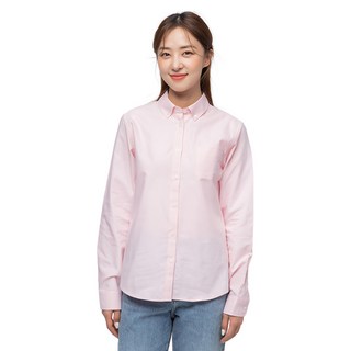 CARET 女款牛津襯衫 32支2合紗 長袖, L, 粉紅色