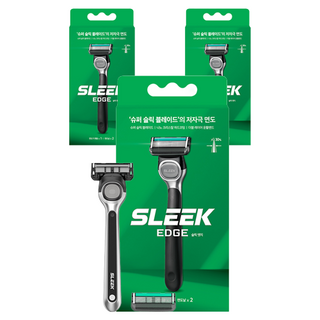 DORCO 多可樂客 Slick Edge 刮鬍刀 + 刀片 2入組, 3套